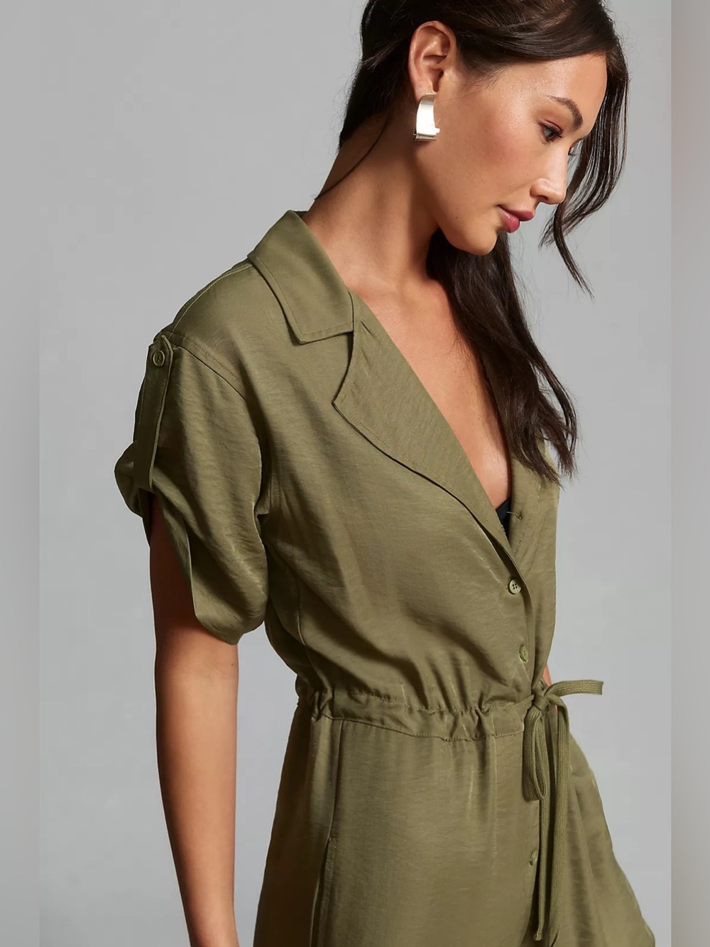 Anthropologie Tiny Heidi Green Jumpsuit M - Picture 3 of 15